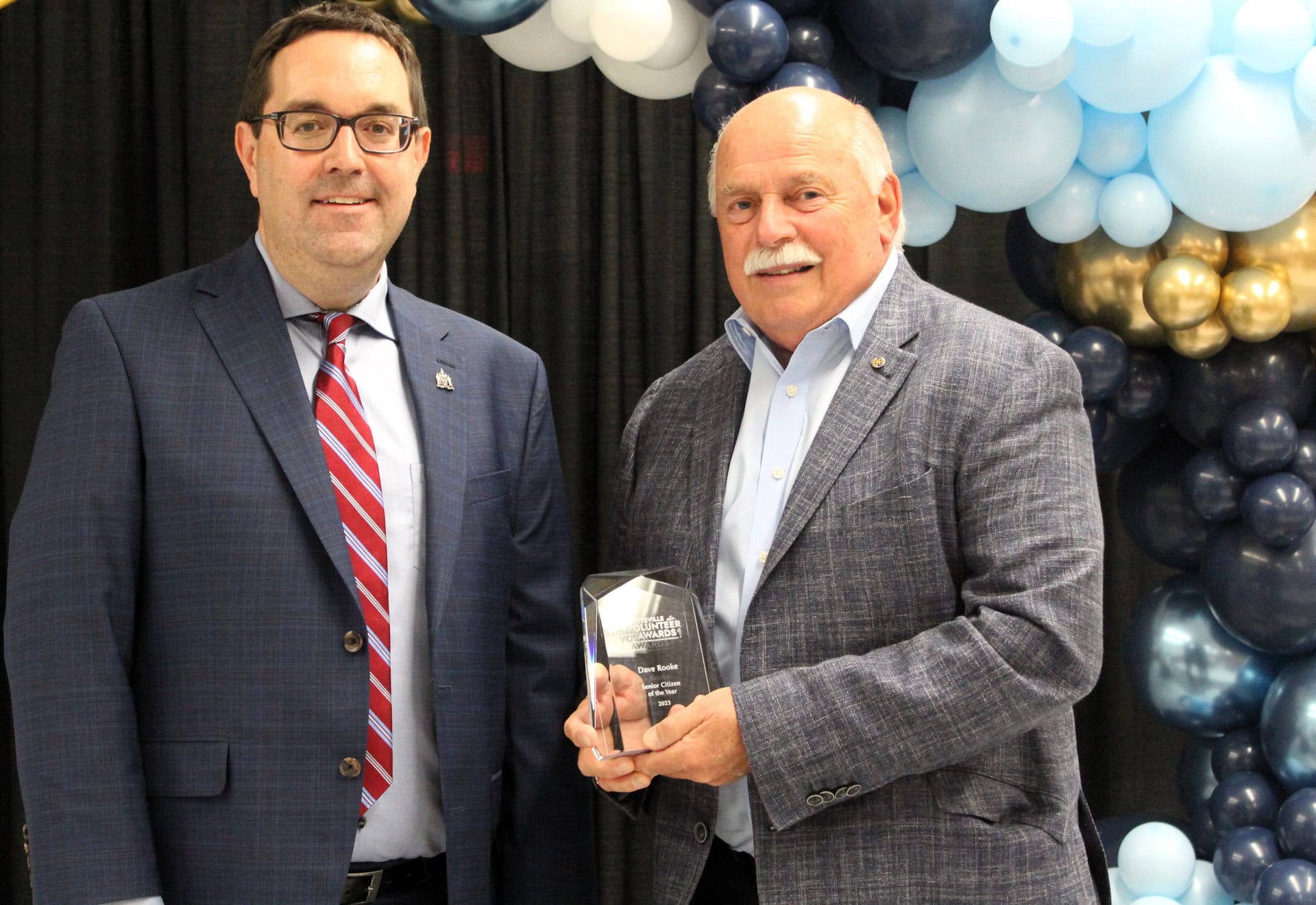 Dave Rooke, recognized for his work with the Rotary Club