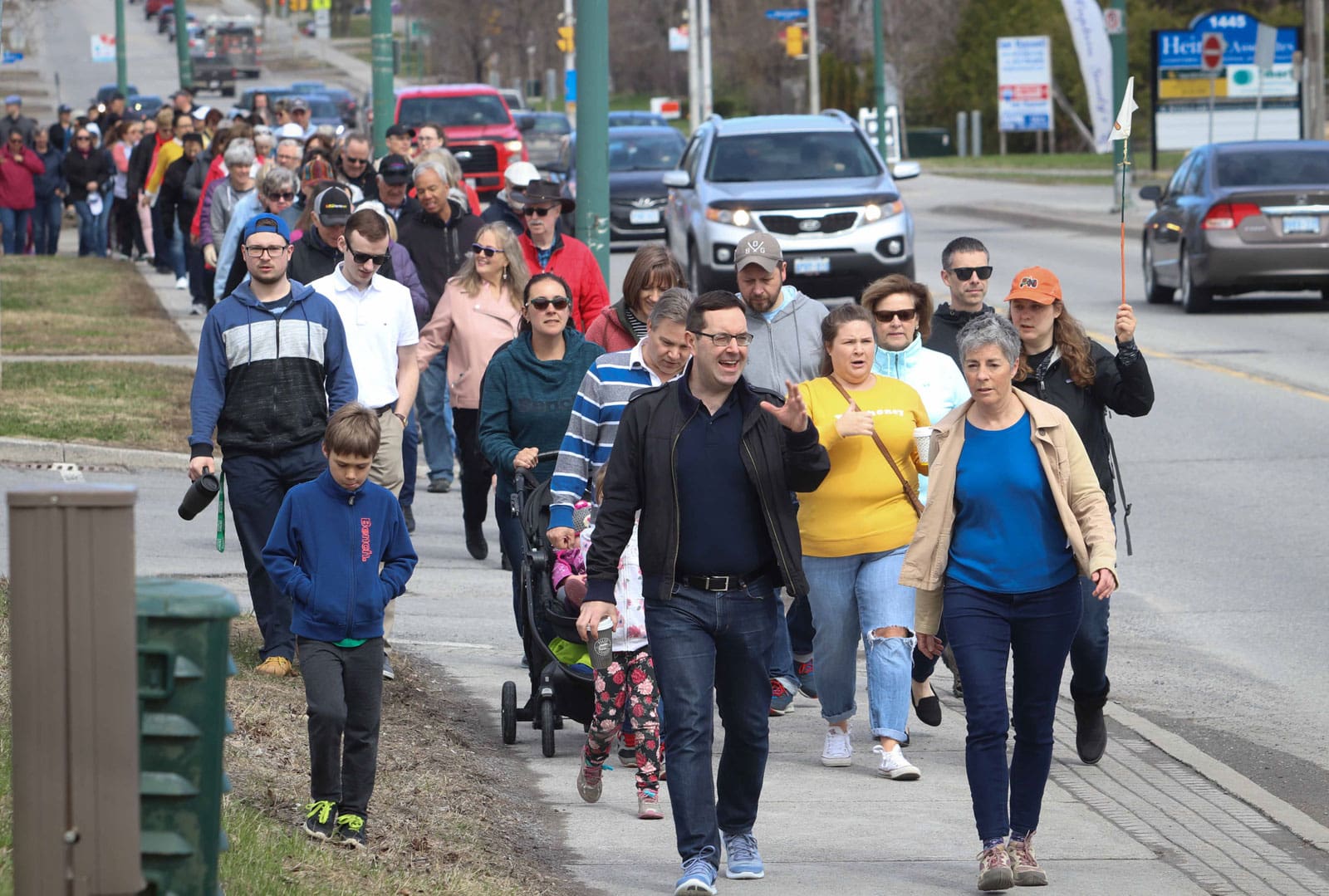 Walking down Stittsville Main Street for Jane's Walk