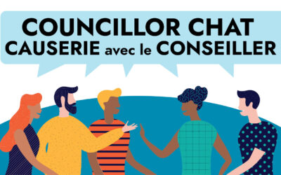 Next in-person Councillor Chat Saturday August 20