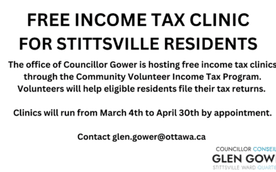 Free income tax clinic for Stittsville residents