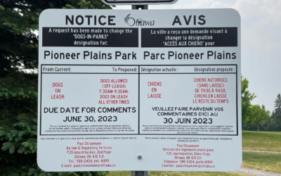 Pioneer Plains Park – request to change “dogs-in-parks” designation