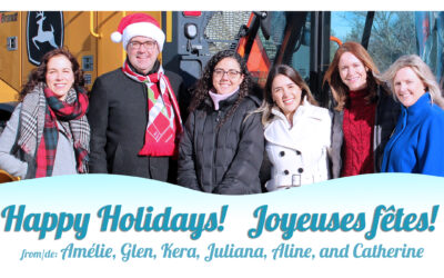 Happy holidays! Joyeuses fêtes!