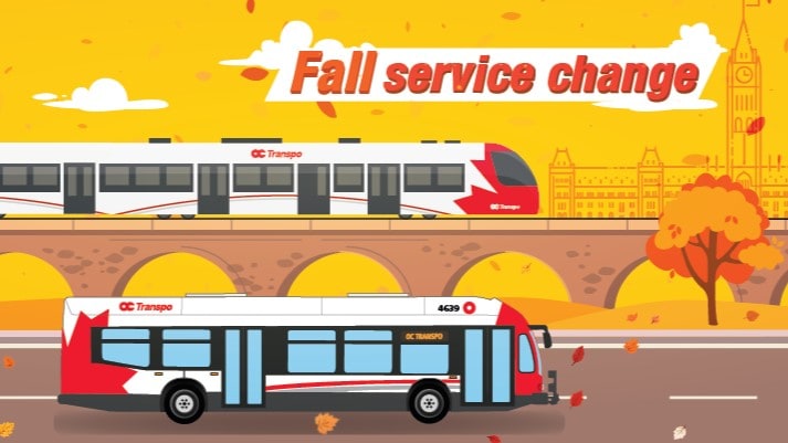 OC Transpo fall service begins Sunday, August 25