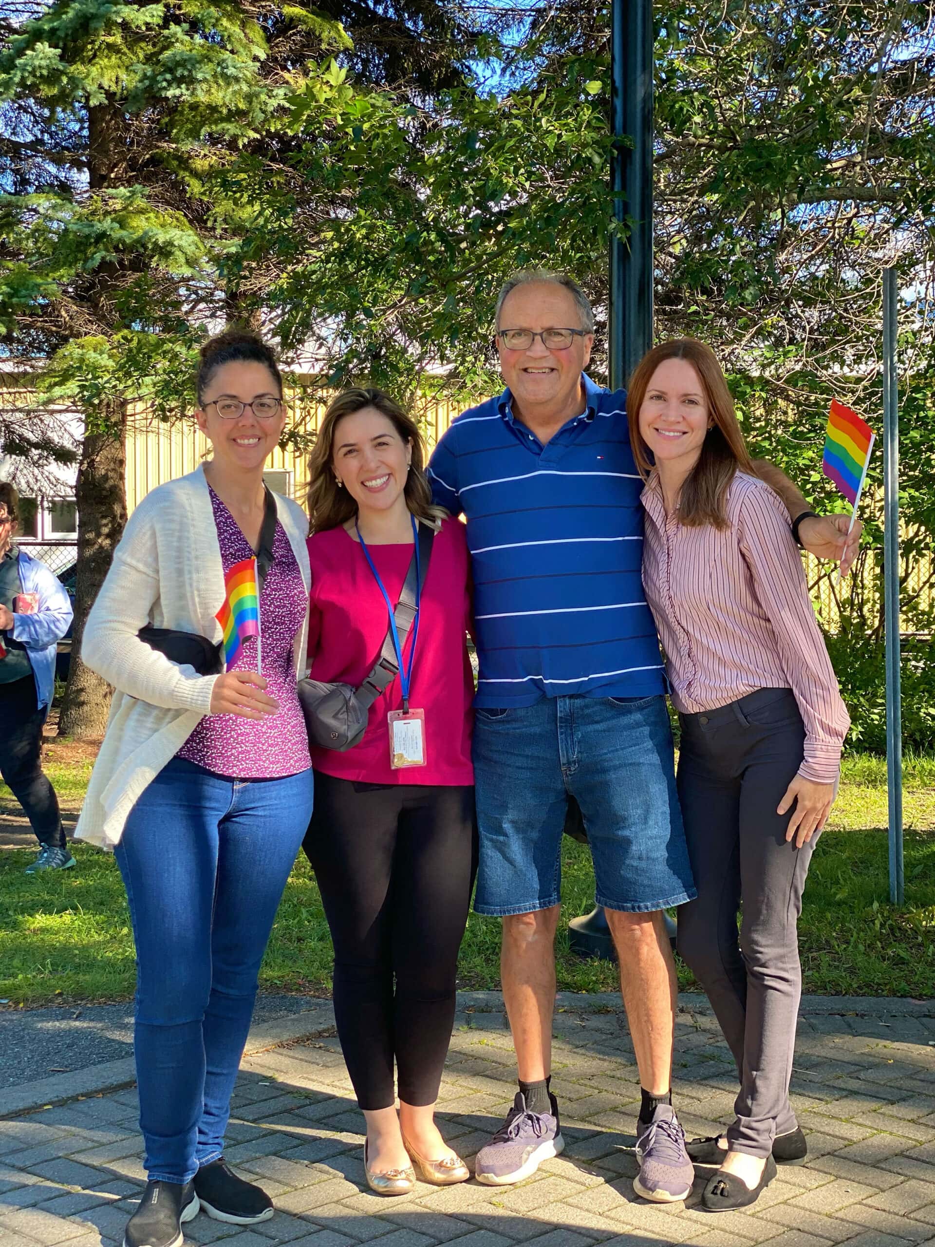 Team Stittsville at the 2024 Pride Week flag raising ceremony in Stittsville