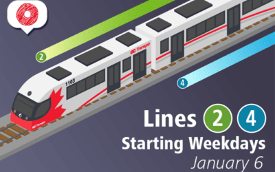 O-Train Lines 2 and 4 open for weekday service on Monday, January 6