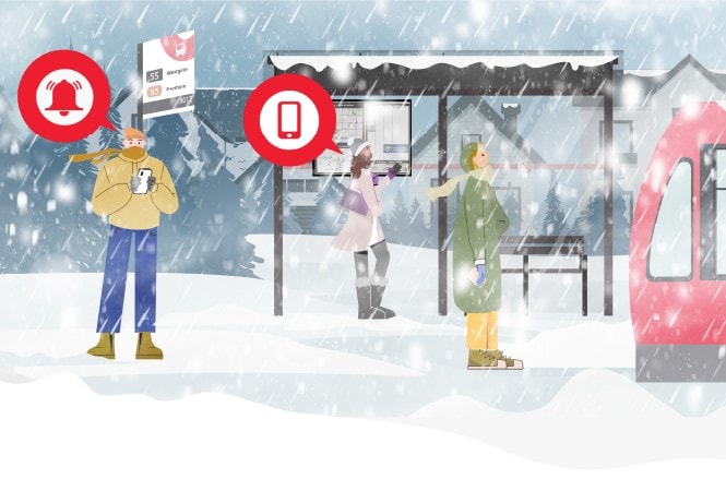 Severe Storm Schedule for buses in effect beginning February 13