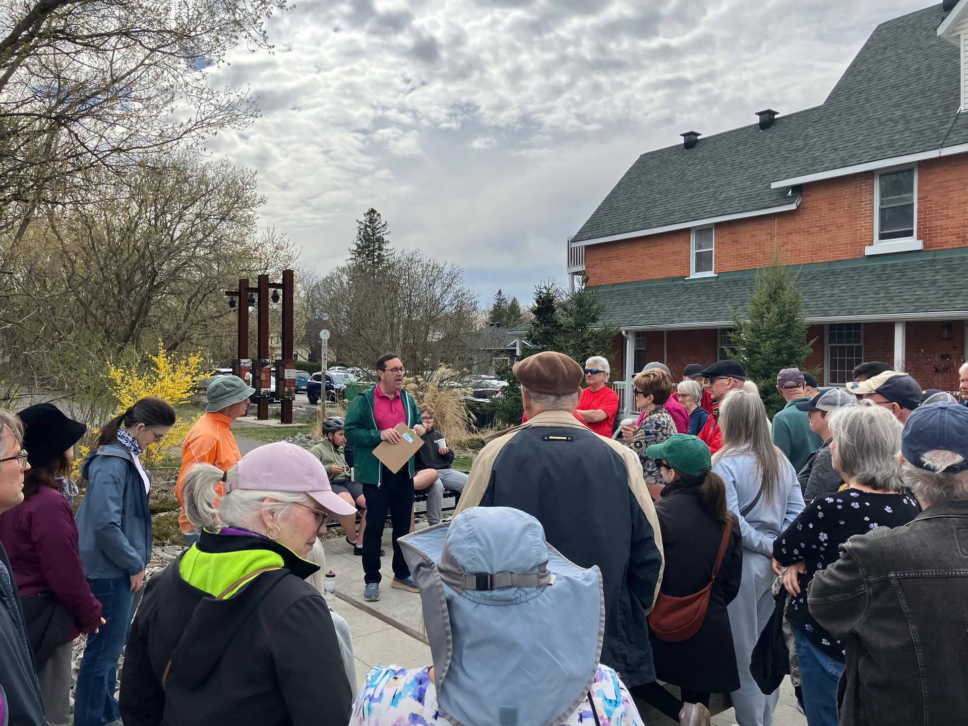 Jane's Walk 2025 on Stittsville Main Street. Bradley Square