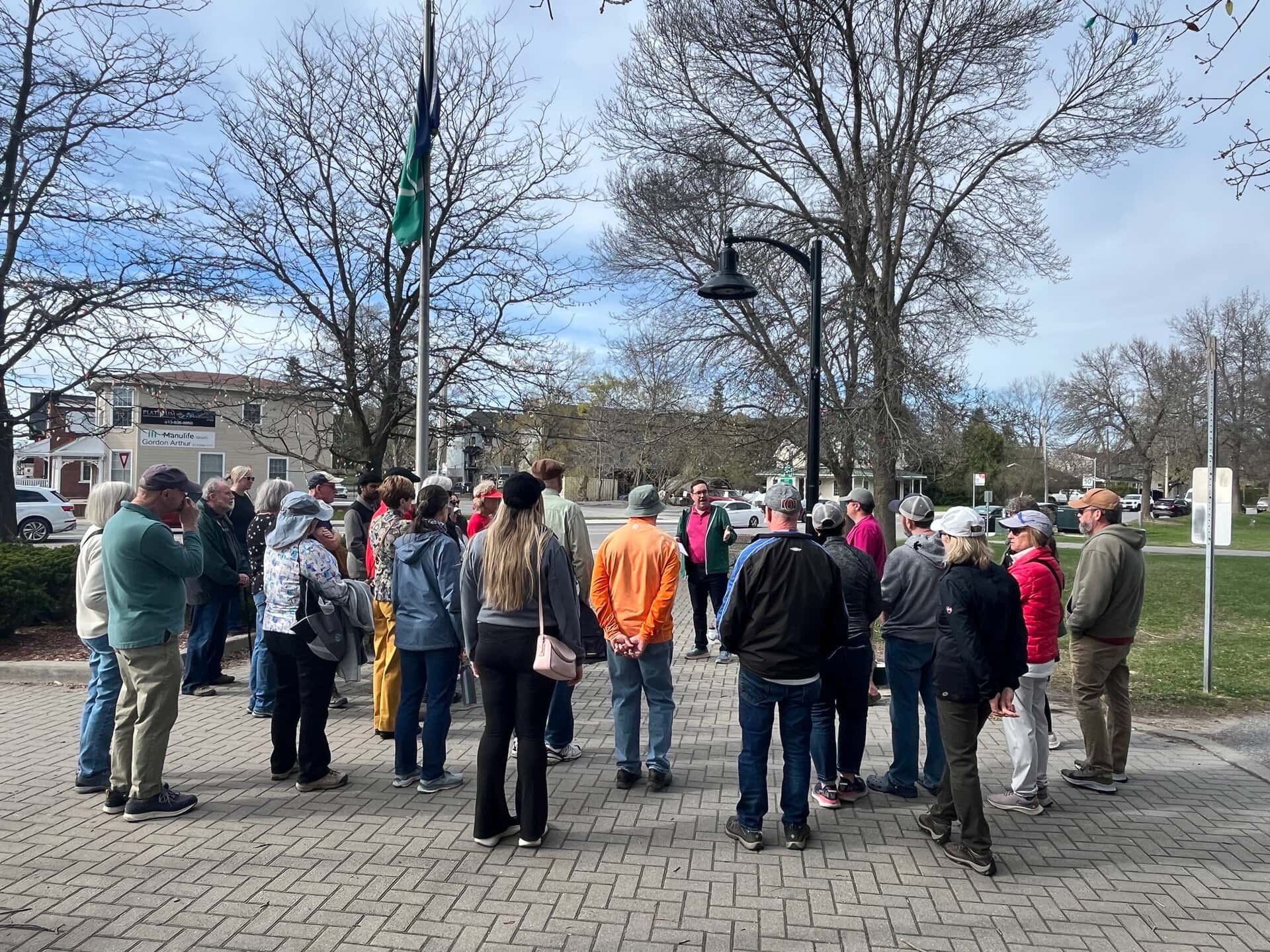 Jane's Walk 2025 on Stittsville Main Street. Village Square