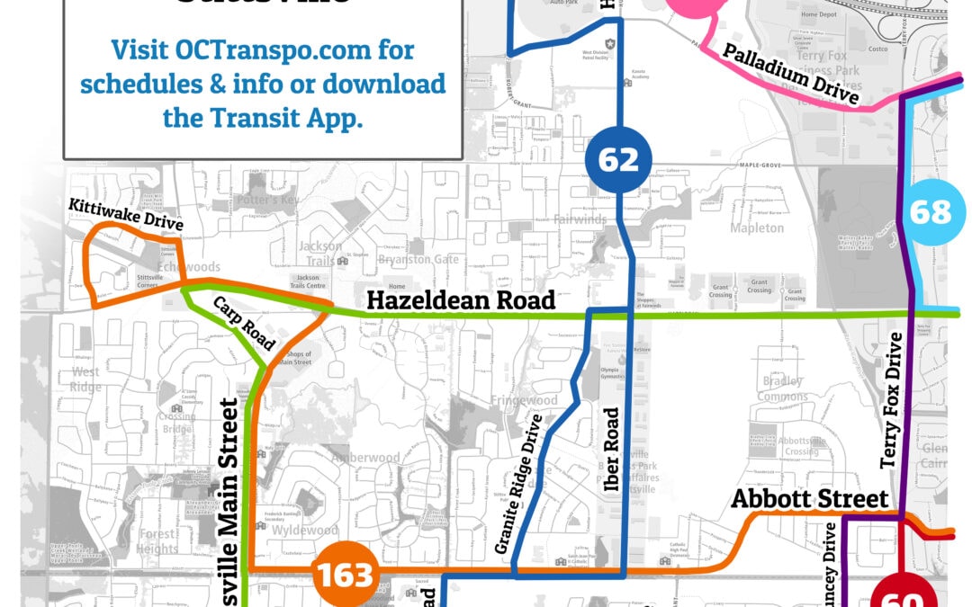 OC Transpo local routes serving Stittsville