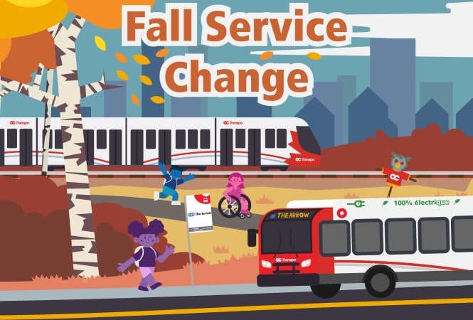 OC Transpo fall service begins Sunday, August 24