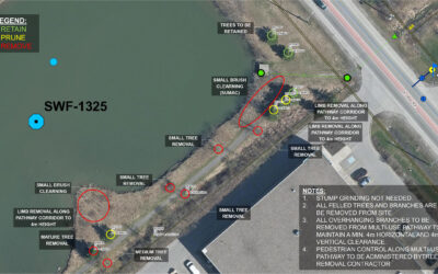 Maintenance near the Granite Ridge stormwater pond