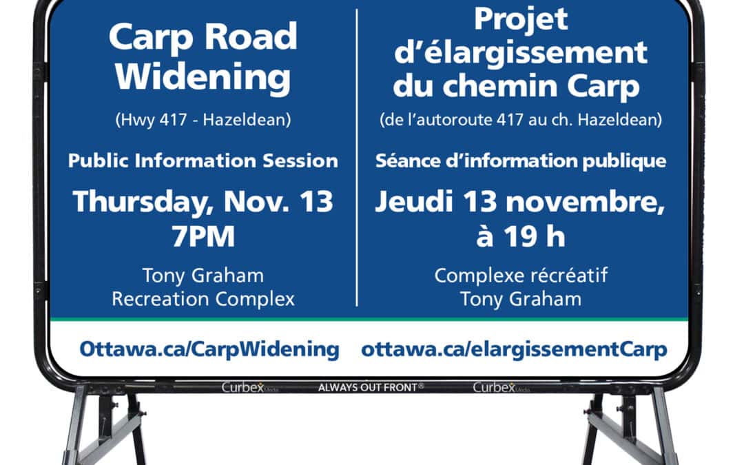 NOVEMBER 13: Carp Road construction update