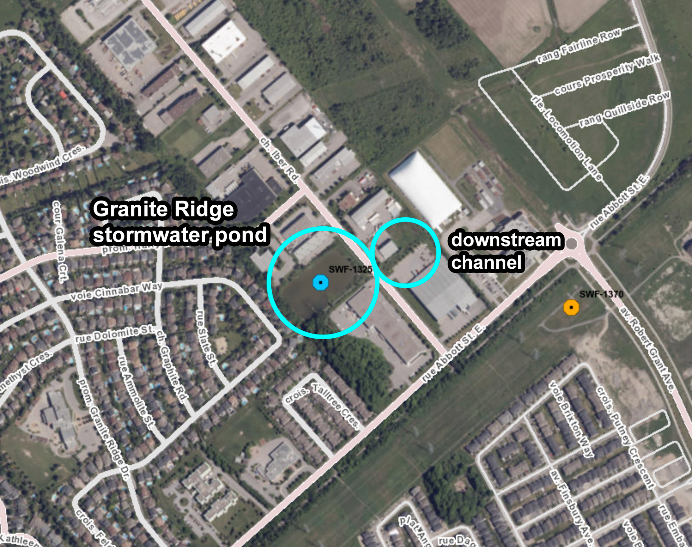 Granite Ridge stormwater pond location