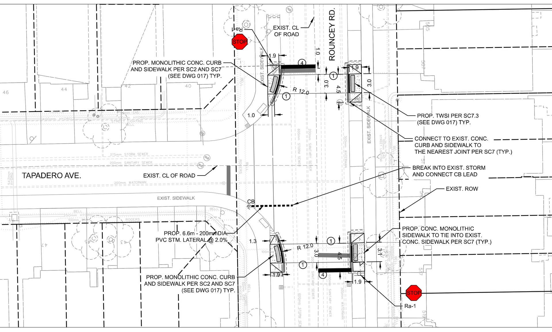 Rouncey at Tapadero pedestrian upgrades