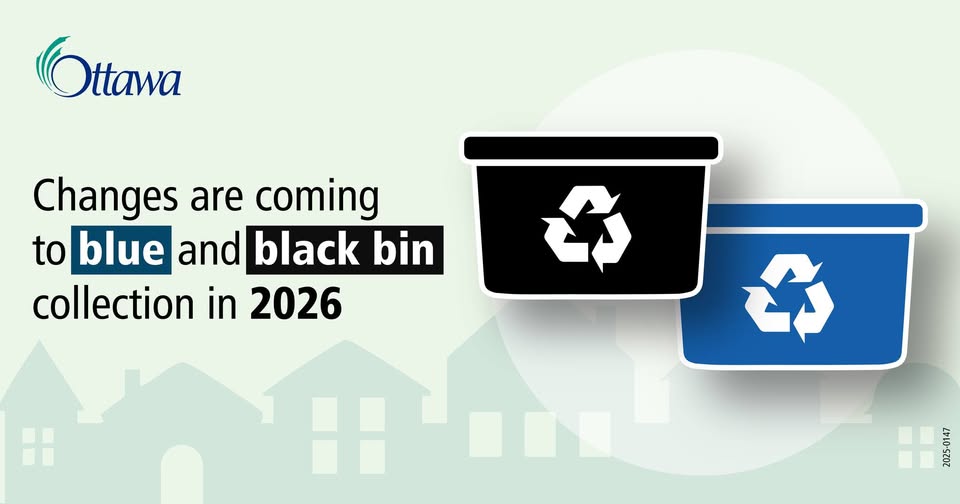Blue and black bin collection changes coming January 1