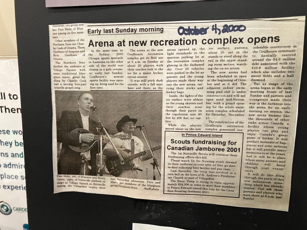 25 years at CARDELREC-Goulbourn. archival newspaper clipping