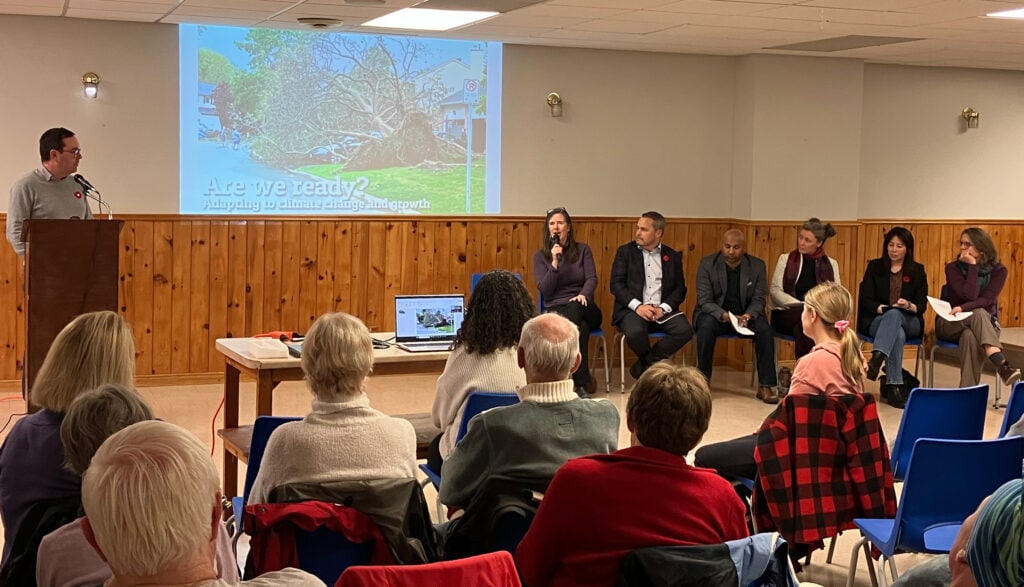 A large crowd joined us at the Lions Hall for the resiliency panel. The panel answered a variety of questions from residents