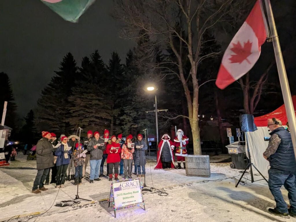 Stittsville Parade of Lights - Choir at Village Square Park