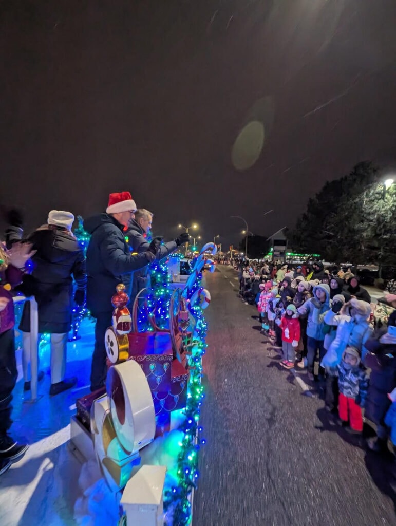 Stittsville Parade of Lights - Waving to the crowd