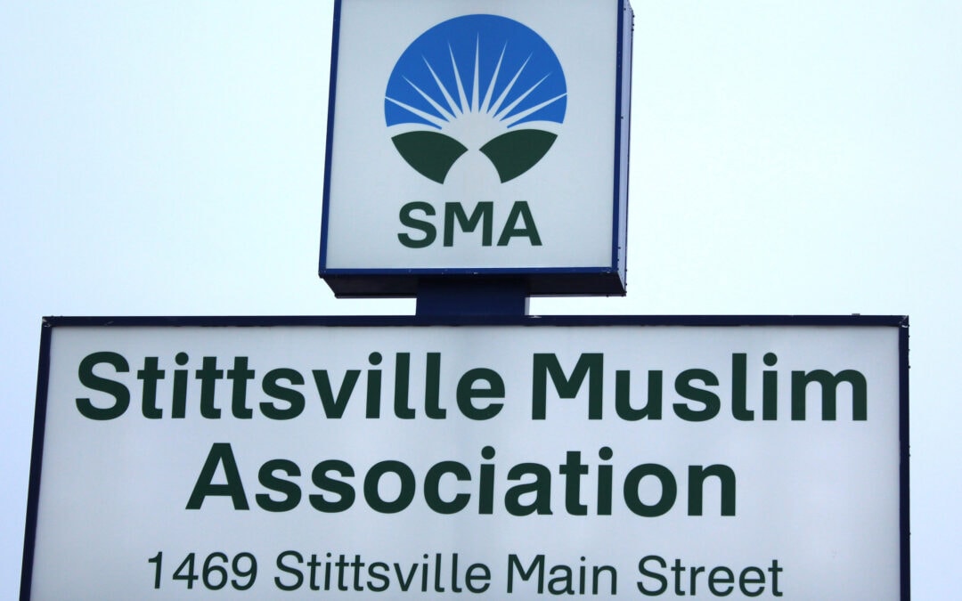 Celebrating the new Stittsville Muslim Association sign