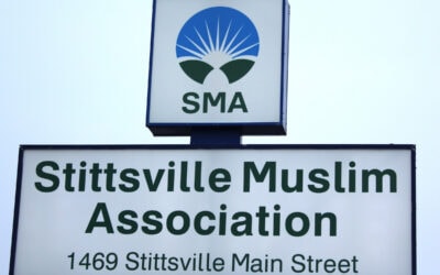 Celebrating the new Stittsville Muslim Association sign
