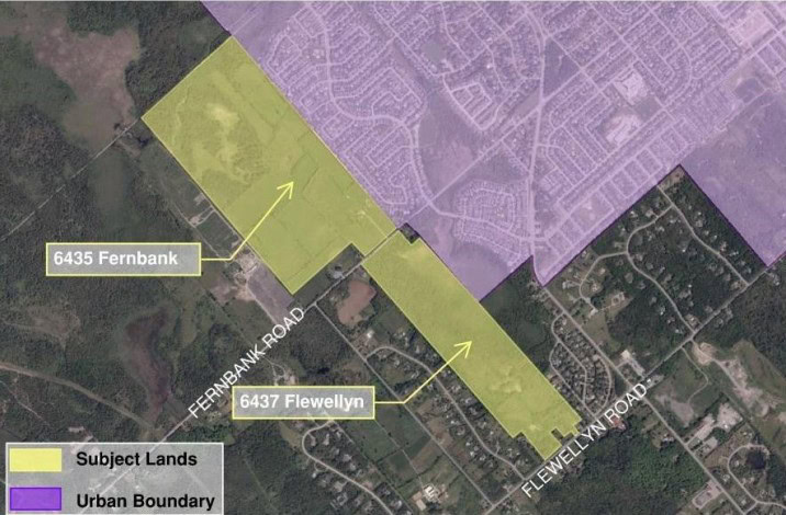 Urban boundary expansion proposal: 6435 Fernbank Road and 6437 Flewellyn Road