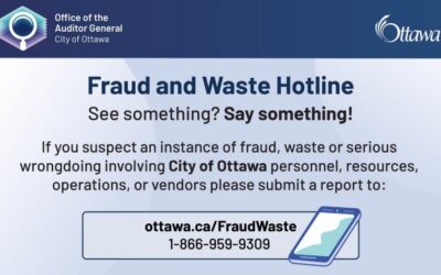 Auditor General launches awareness campaign for the City’s Fraud and Waste Hotline