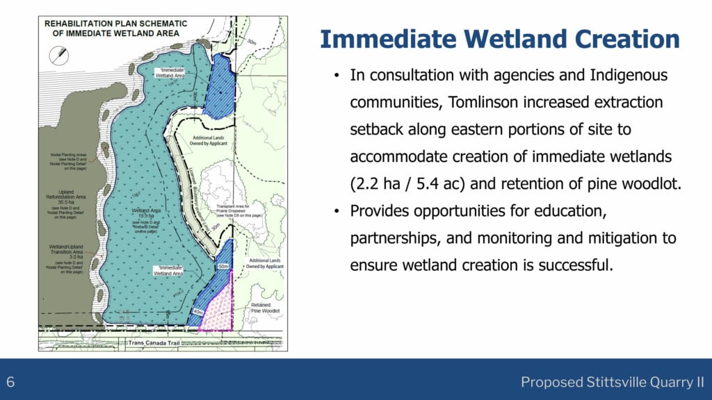 Slide from a presentation by Tomlinson with an overview of wetland rehabilitation