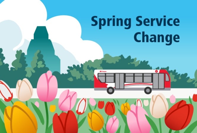 OC Transpo spring service begins Sunday, April 19