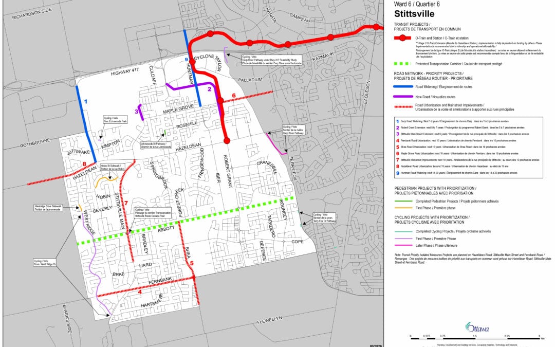 NOTEBOOK: Map of future transportation projects in Stittsville 