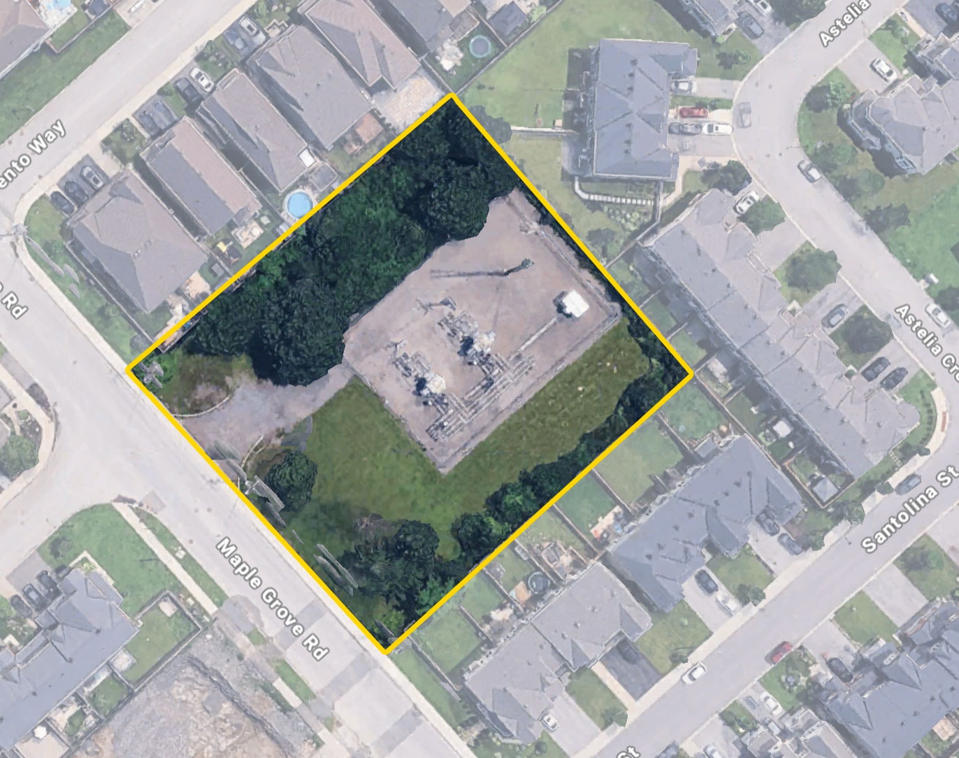 Location of the Hydro One site on Maple Grove Road