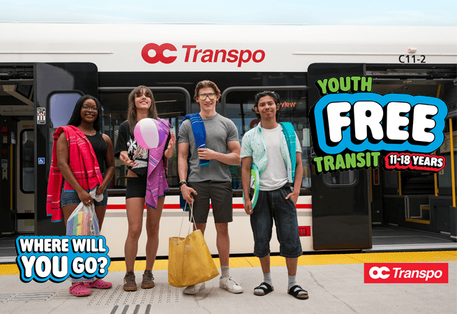 NOTEBOOK: Youth ride free on OC Transpo this summer
