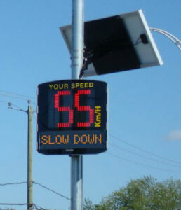 Speed display board