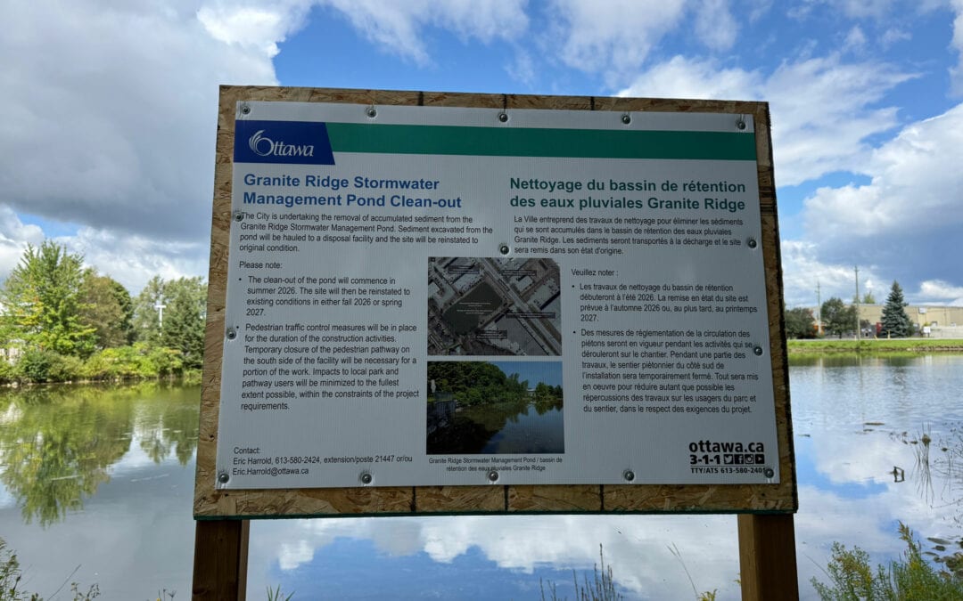 Upcoming Granite Ridge stormwater pond maintenance