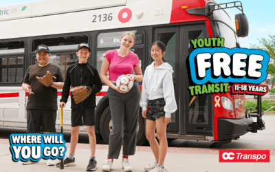 Youth ride free on OC Transpo evenings and weekends starting September 1