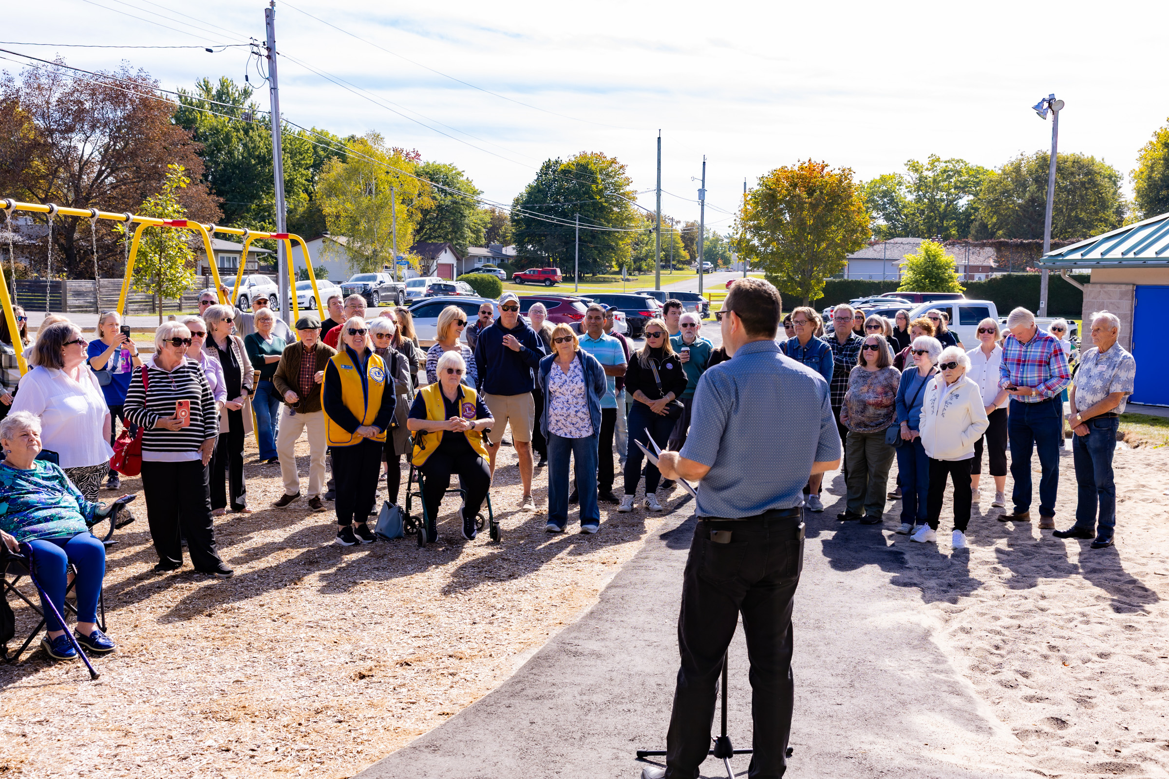 Marion Gullock Park commemorative naming ceremony on September 26, 2026. A large crowd gathered at the park