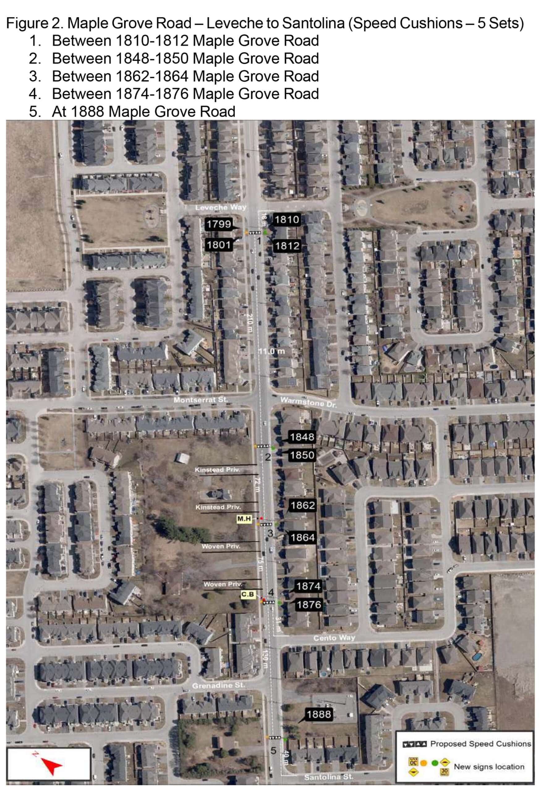 Maple Grove speed cushion locations